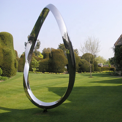 OEM rèn vòng tròn điêu khắc hiện đại bằng thép không gỉ để trang trí sân vườn