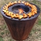 Lò nướng hình nón hiện đại Lò nướng ngoài trời bằng thép Corten Bếp nướng bằng gỗ
