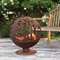 Woodland Deer Corten Steel Fire Globe Quả cầu lửa tròn OEM
