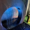 Thác nước tròn Đài phun nước cảnh quan bằng thép Corten với đèn LED