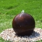 Đường kính 60-80cm Corten Steel Sphere Water Feature Garden Fountain Ball Shaped