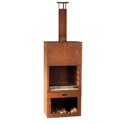 OEM ODM Lò sưởi ngoài trời Corten Thép Chiminea 1500mm Chiều cao