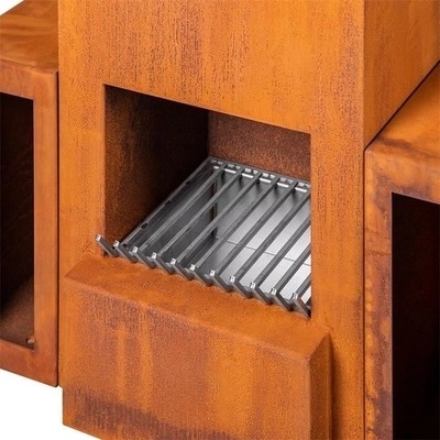 Lò sưởi bằng thép Corten đốt gỗ tự do