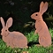 Thỏ đứng OEM ODM Corten Đồ trang trí sân vườn bằng kim loại
