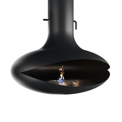 Mái nhà màu đen Gắn trần bằng thép carbon nổi Lò sưởi bằng cồn sinh học treo
