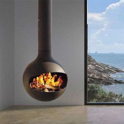Phòng biệt thự Lò sưởi đốt bằng gỗ Lò sưởi treo trần có hình dạng đặc biệt