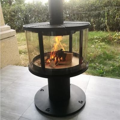 Lò sưởi treo trần màu đen Lò sưởi trong nhà Lò đốt củi