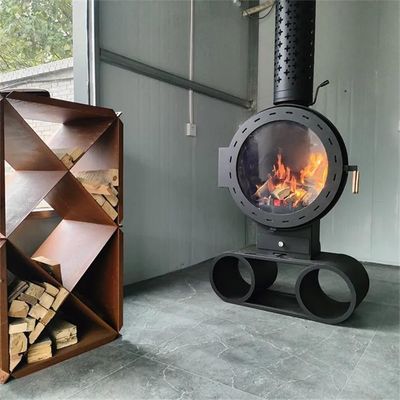 Lò sưởi treo trang trí trong nhà Hệ thống sưởi trung tâm Lò đốt gỗ tròn